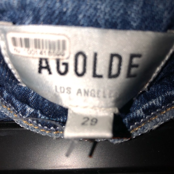 Agolde x Anthropologie Blue Vanna High Waisted Corset Straight Jeans sz 29 - Picture 9 of 11